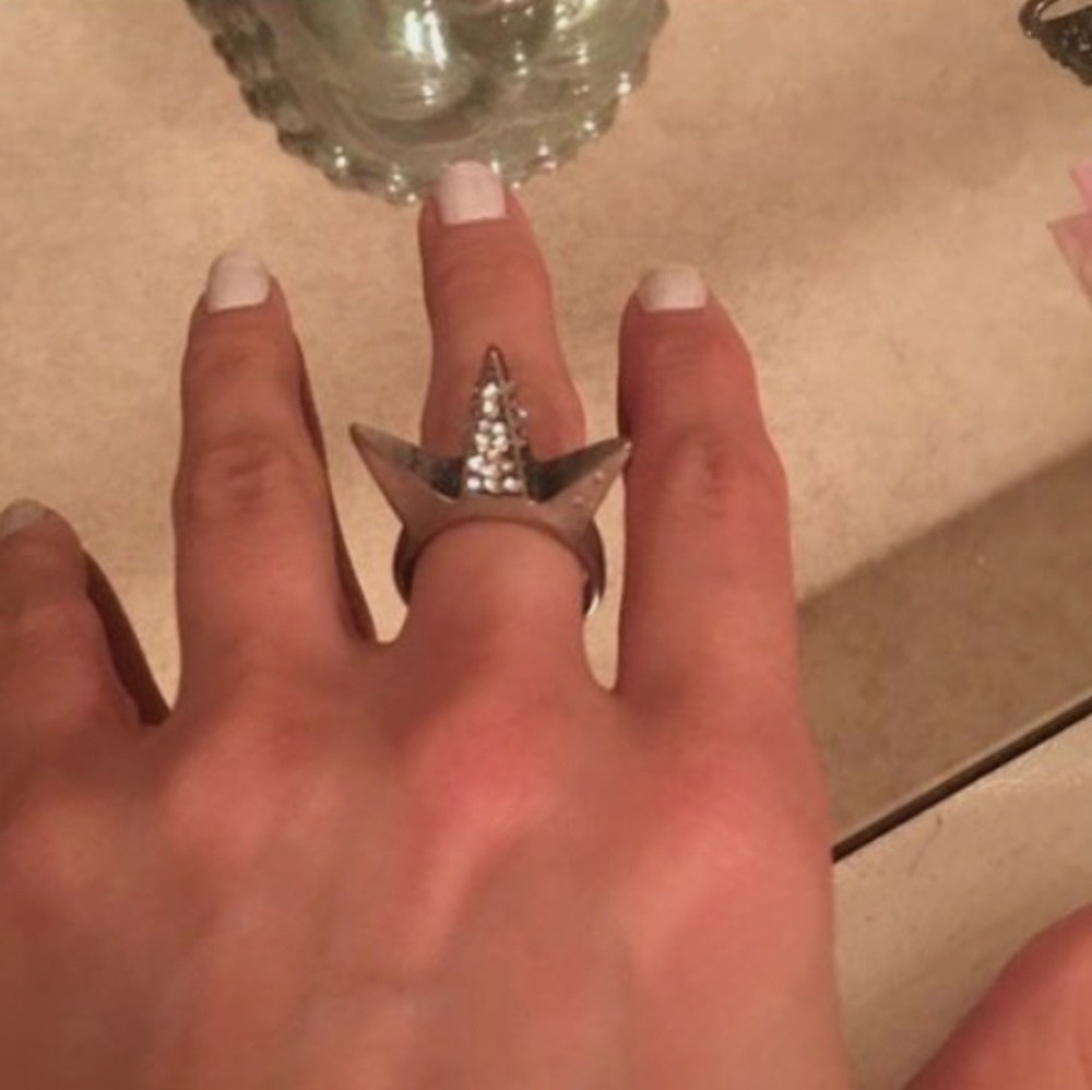 LF Silver Moon Spike Ring